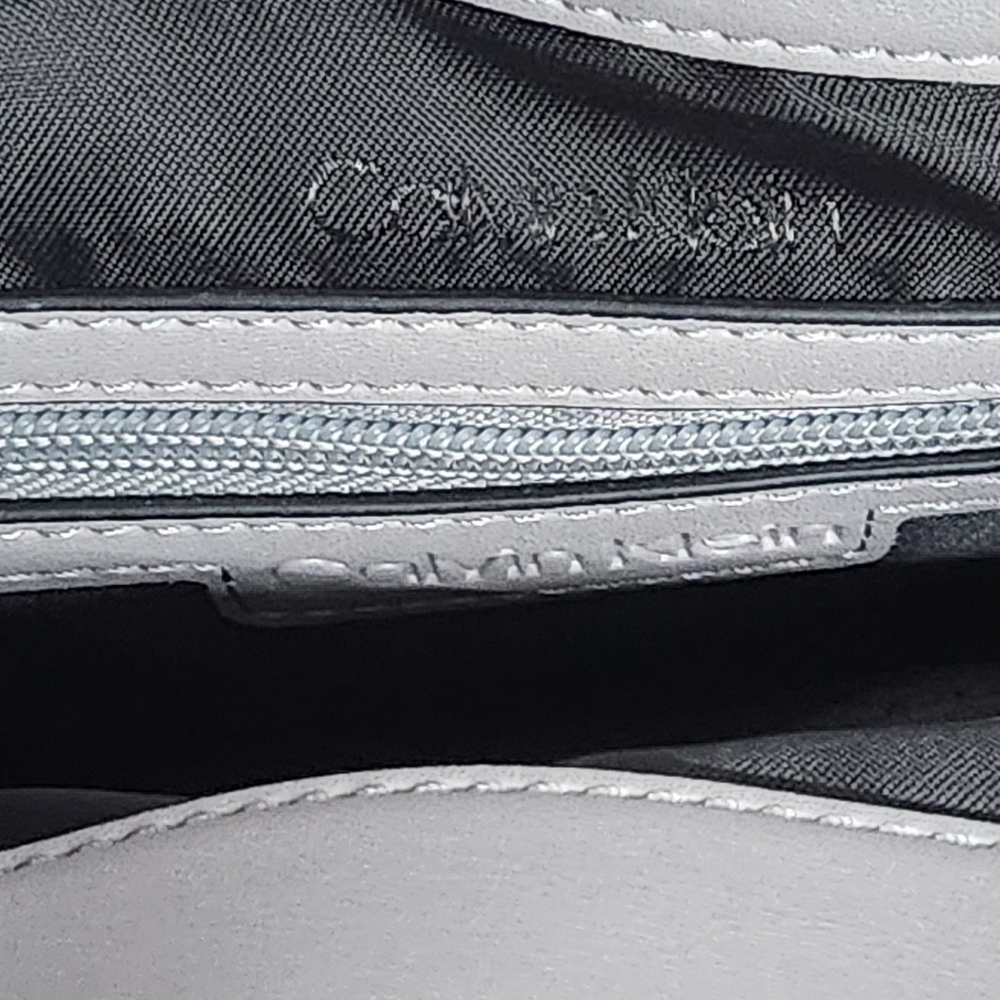 Calvin Klein Elaine Bubble Lamb Novelty Key Item Flap Backpack Dove Gray $168 - Picture 9 of 16